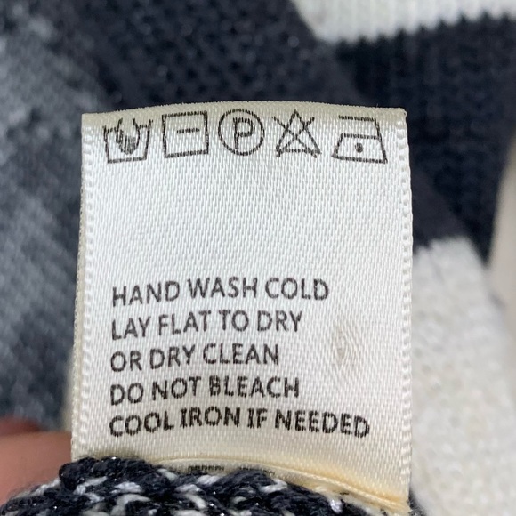 Adventura Wool Blend Striped ZigZag Single Button Cardigan Sweater Medium - Picture 7 of 9